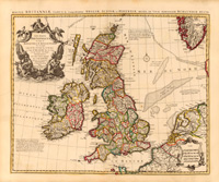 Old Great Britain Map