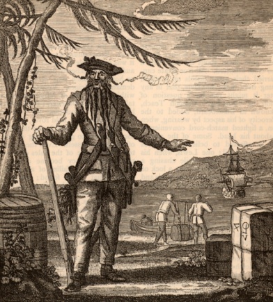 Drawing of Blackbeard Pirate
